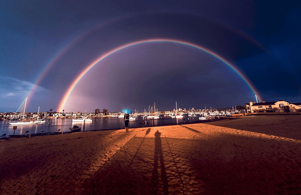 Rainbow Newport — seascapes limited edition fine art print by Joseph Barber, Newport Coast, California