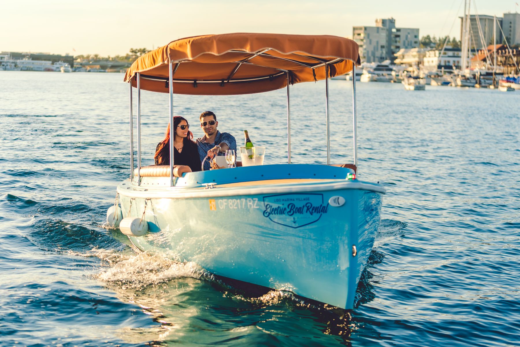 Lido Electric Boat — commercial photography session Newport Beach